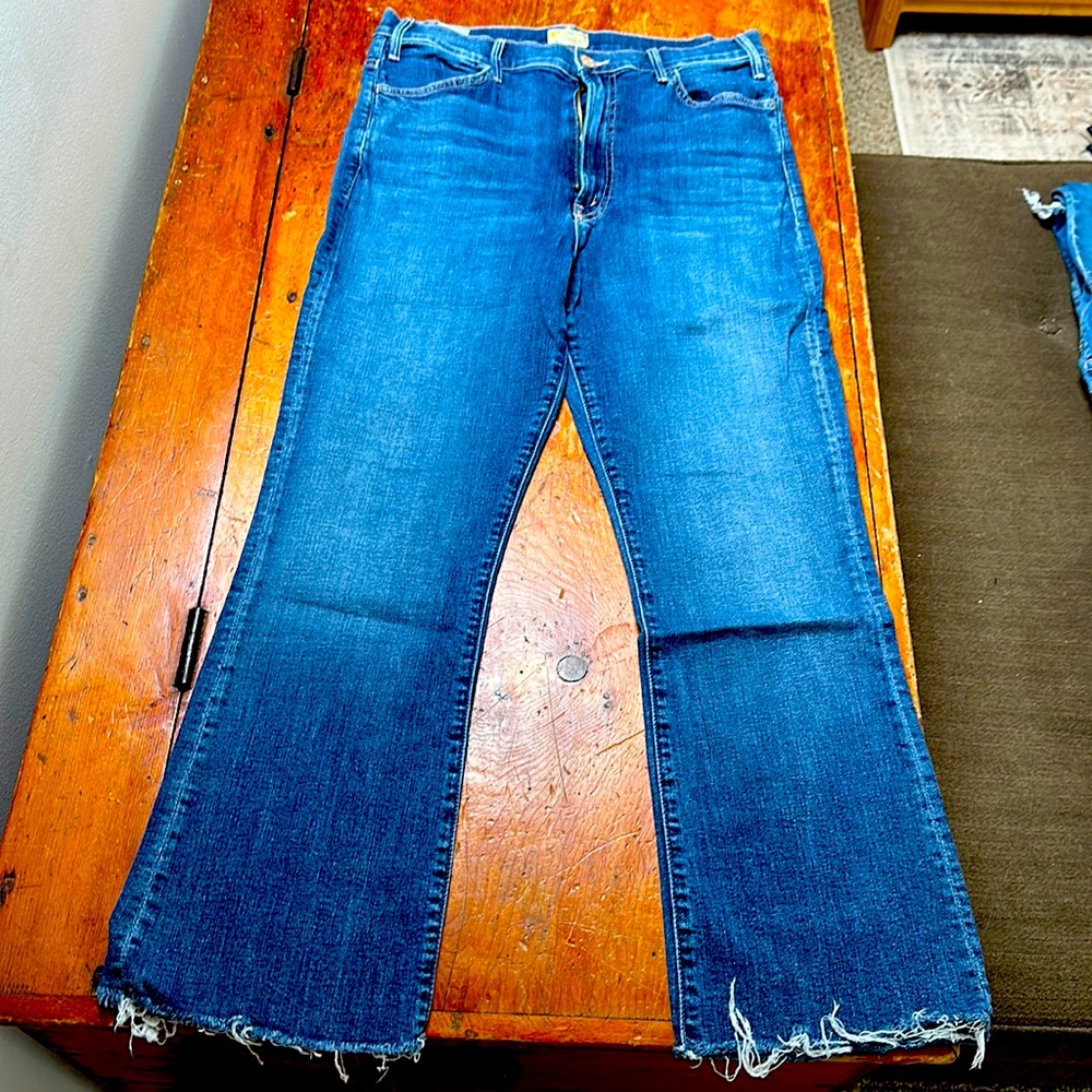 MOTHER denim Hustler Ankle Fray 32 - RIPPED
